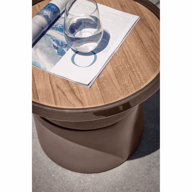 Gloster Coso 16" Ceramic Round Side Table