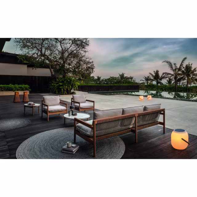Gloster Saranac Teak 3-Seater Sofa