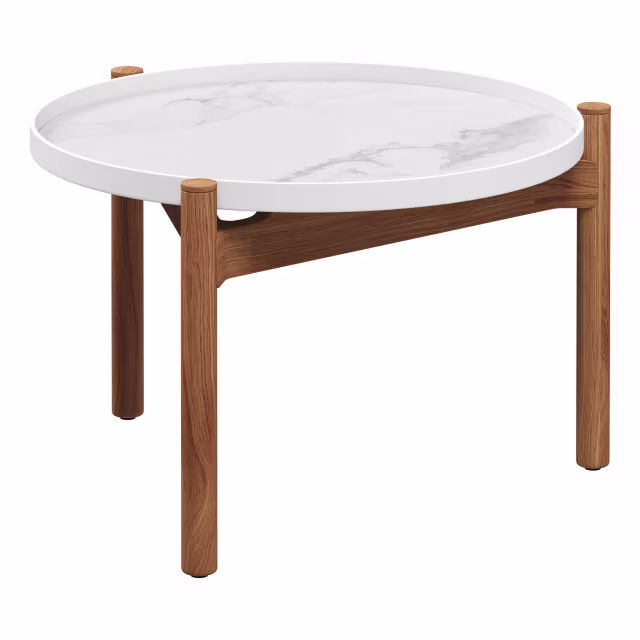 Gloster Sepal 26" Ceramic Round Side Table