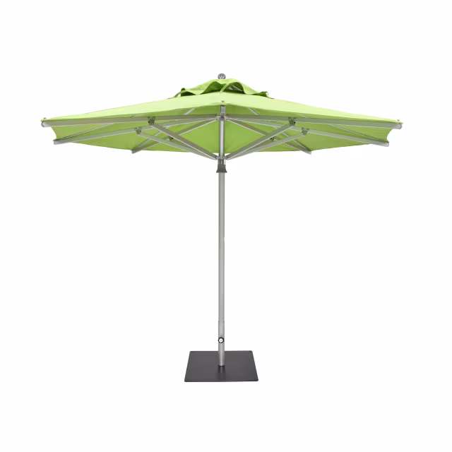 Woodline Shade Solutions Easilift 11.5' Round Aluminum Market Patio Umbrella