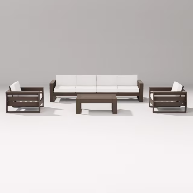Polywood Latitude 5-Piece Lounge Sofa Set