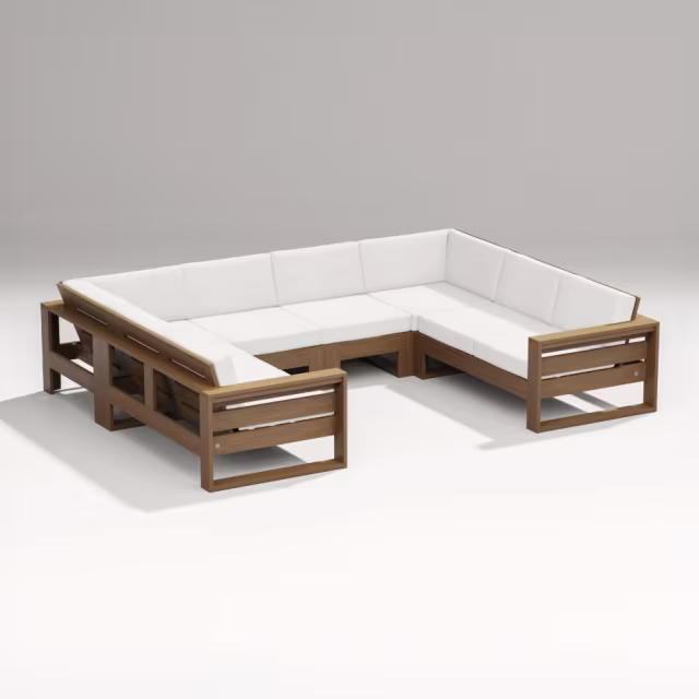 Polywood Latitude 6-Piece U-Shape Outdoor Sectional Sofa