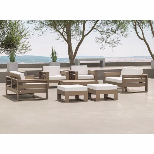 Polywood Latitude 7-Piece Lounge Love Seat Set