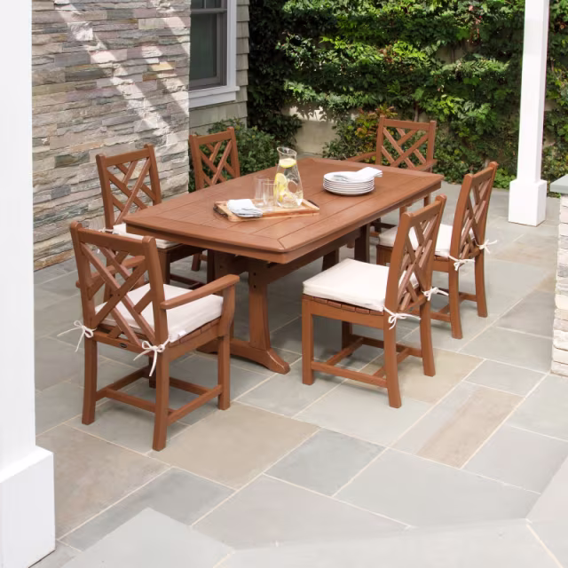 Polywood Nautical Trestle 73" Rectangular Dining Table