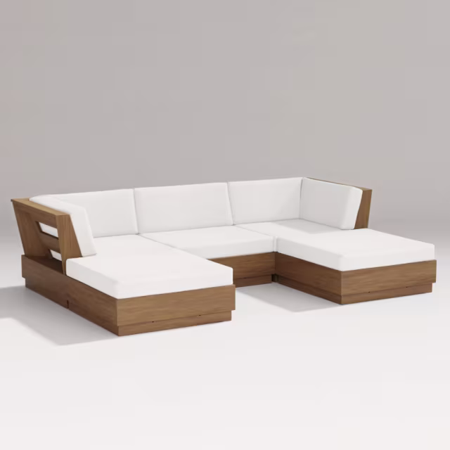 Polywood Elevate 5-Piece Double Chaise Outdoor Sectional Sofa