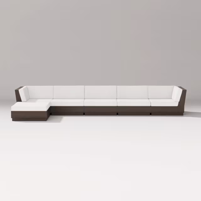 Polywood Elevate 6-Piece Chaise Outdoor Sectional Sofa