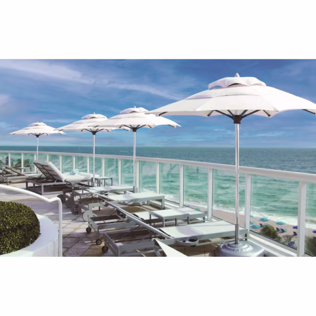 FiberBuilt Riva 11' Octagonal Aluminum Commercial Market Patio Umbrella
