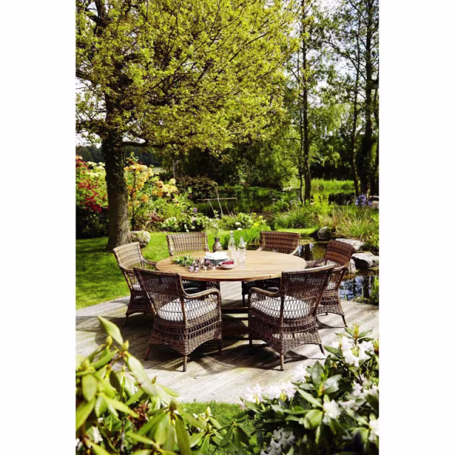 Sika Design Teak George 63" Round Dining Table