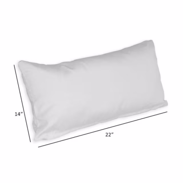 Classic Cushions 22" x 14" Kidney Sunbrella Outdoor Pillow with Knife Edges