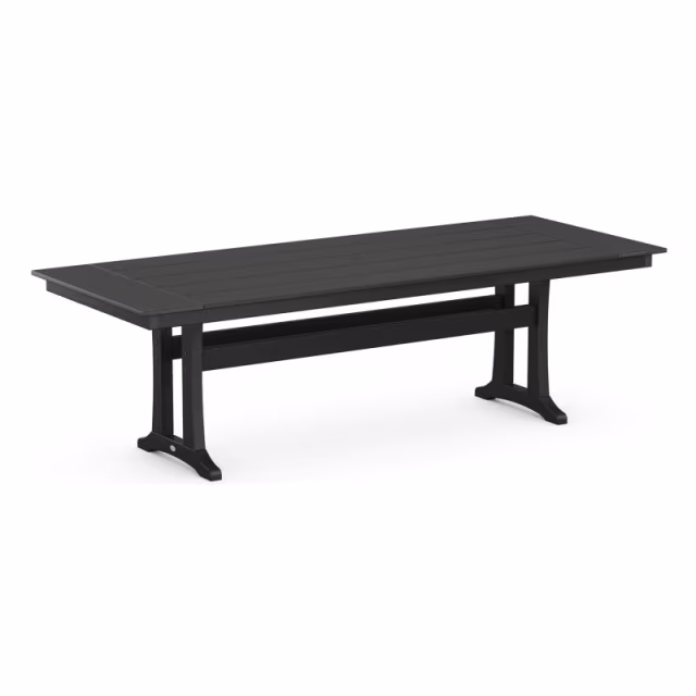 Polywood Farmhouse Trestle 96" Rectangular Dining Table