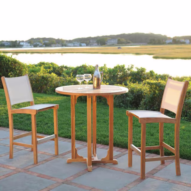 Kingsley Bate Essex 36" Teak Round Bar Table
