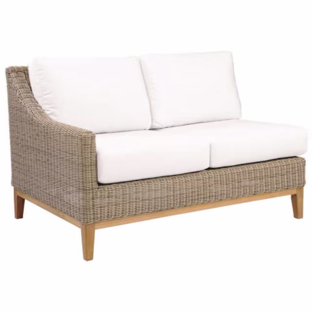 Kingsley Bate Frances Left Arm Facing Settee Outdoor Sectional Unit Protective Cover