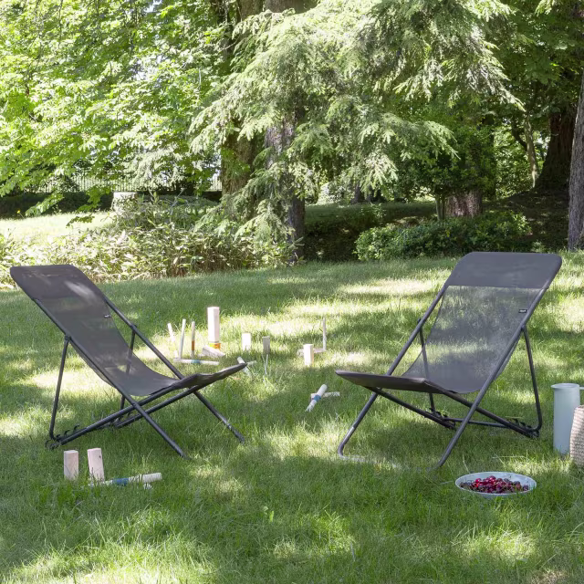 Lafuma Mobilier Maxi Transat Sling Folding Chair - Set of 2