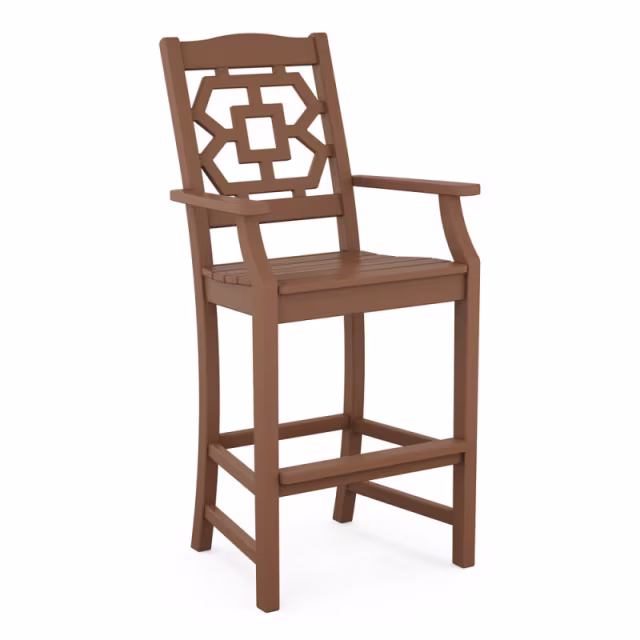 Polywood Chinoiserie Arm Chair 7-Piece Bar Set