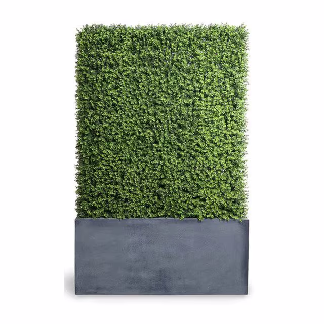 Enduraleaf 72" x 45" Faux Boxwood Hedge in Planter