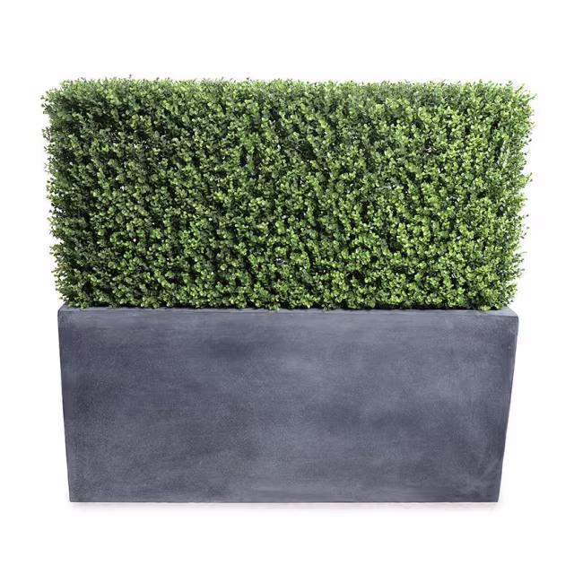 Enduraleaf 42" x 45" Faux Boxwood Hedge in Planter