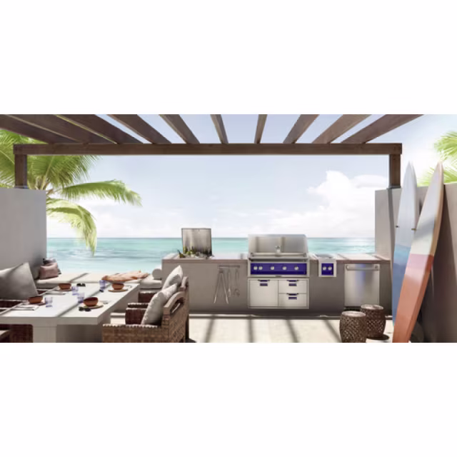 Hestan Aspire 36" Double Drawer and Storage Door Combo Outdoor Kitchen Cabinet