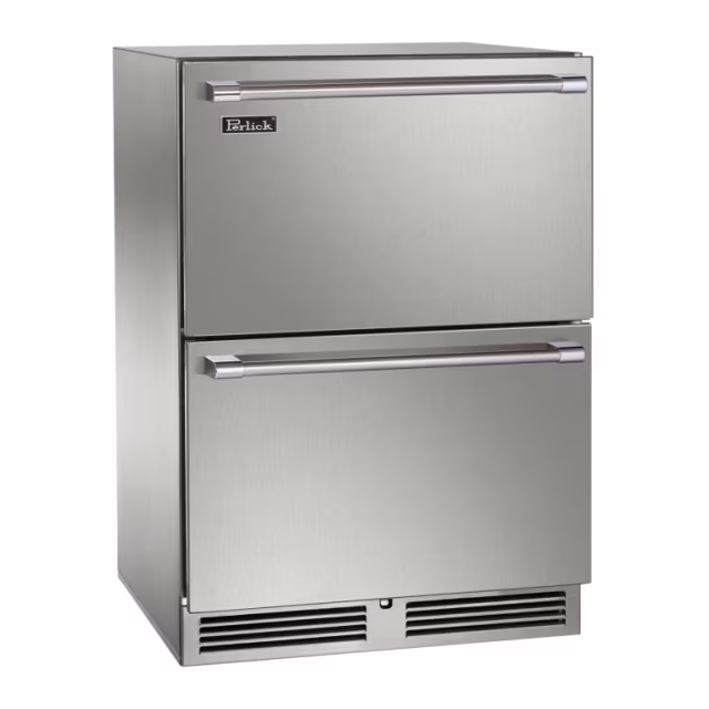 Perlick Signature Series 24" Dual Zone Outdoor Drawers - Marine and Coastal Series