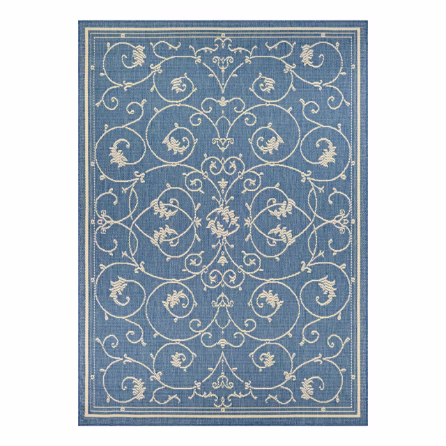 Couristan Recife Veranda Champagne/Blue Indoor/Outdoor Rug