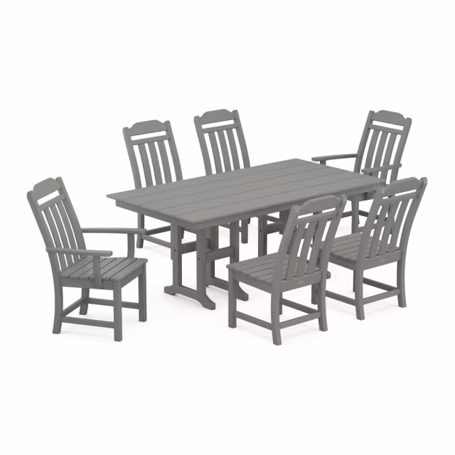Polywood Cottage 7-Piece Farmhouse Dining Set