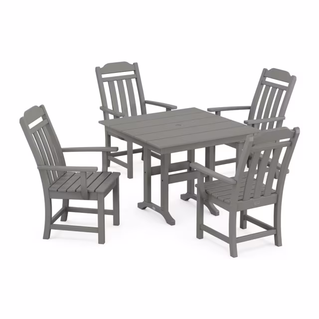 Polywood Cottage 5-Piece Farmhouse Dining Set
