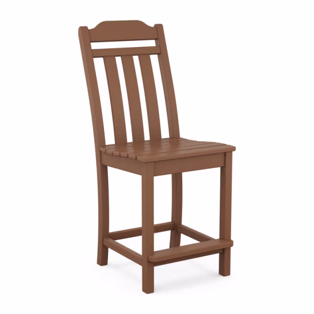 Polywood Cottage 7-Piece Farmhouse Counter Set with Trestle Legs