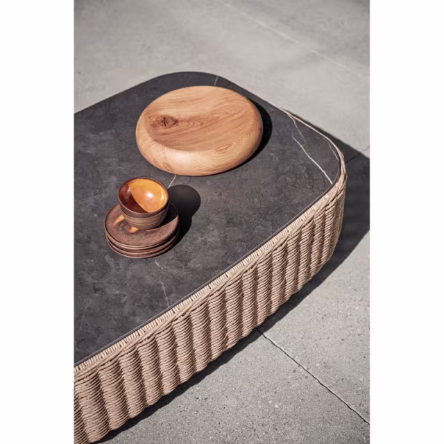 Gloster Omada 35" Woven Rectangular Coffee Table