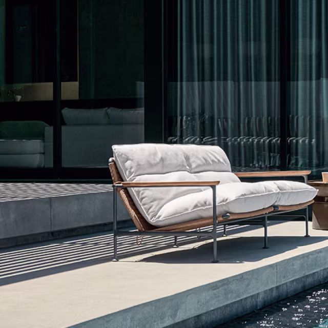 Gloster Zenith Aluminum Loveseat