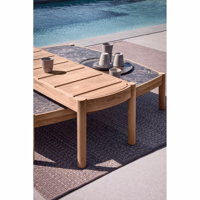 Gloster Haven 62" Teak Rectangular High Coffee Table