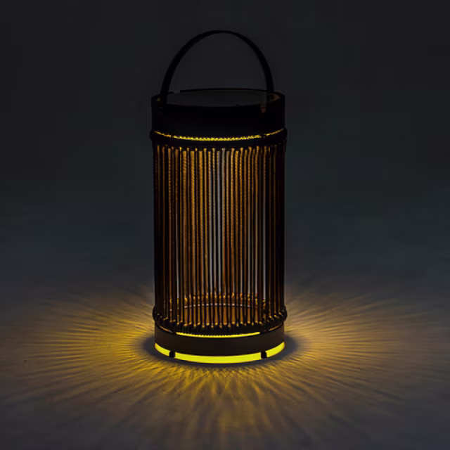 POVL Outdoor Shine Medium Rope Solar LED Lantern - Set of 2
