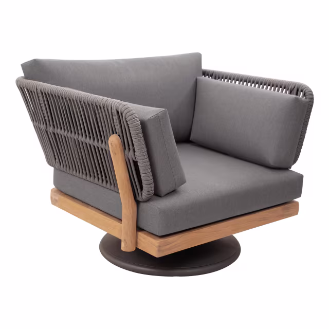 POVL Outdoor Supra 2-Piece Swivel Rocker and Sofa Outdoor Lounging Set