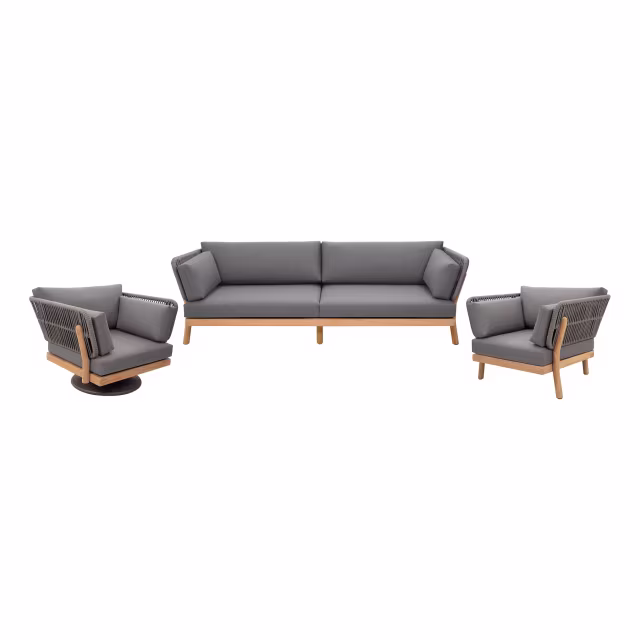 POVL Outdoor Supra 3-Piece Lounge, Swivel, and Sofa Outdoor Lounging Set