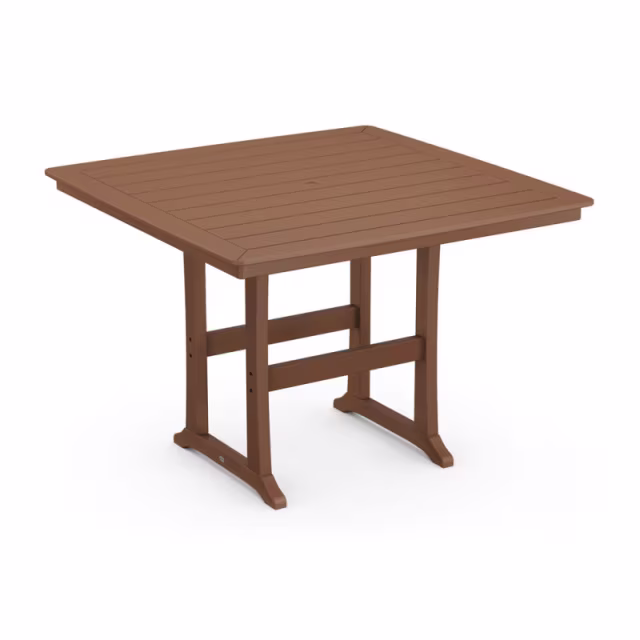 Polywood Traditional Garden 9-Piece Nautical Trestle Bar Set