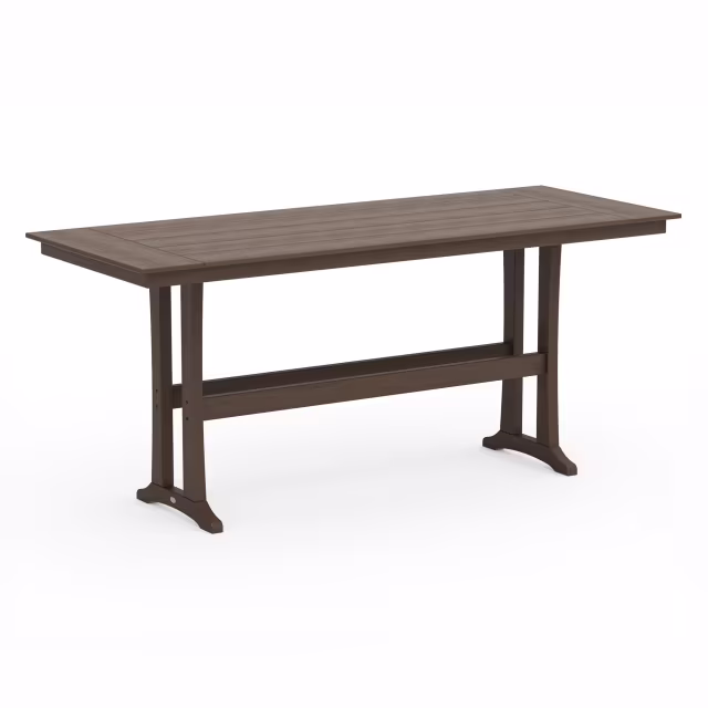 Polywood Farmhouse Trestle 96” Rectangular Bar Table