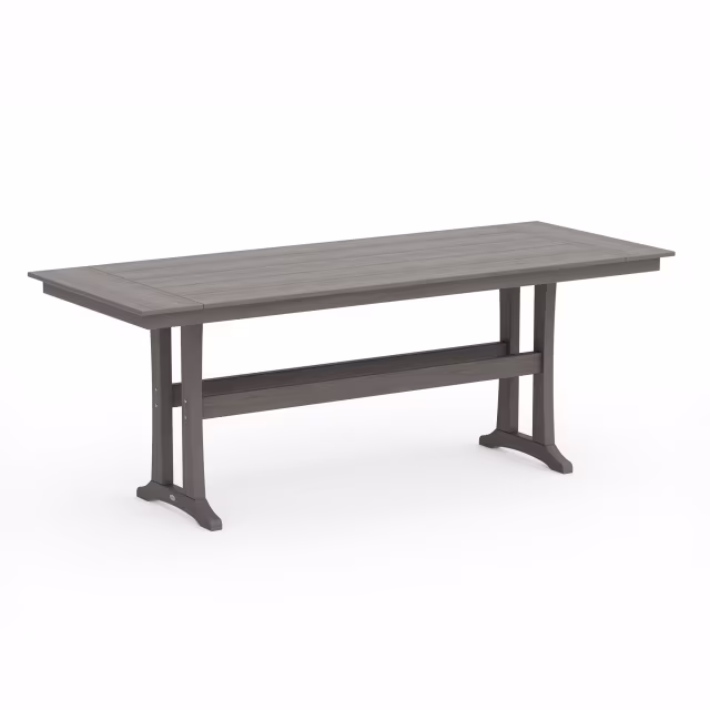 Polywood Farmhouse Trestle 96” Rectangular Counter Table