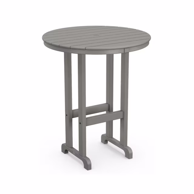 Polywood La Casa Cafe 3-Piece Round Farmhouse Bar Set