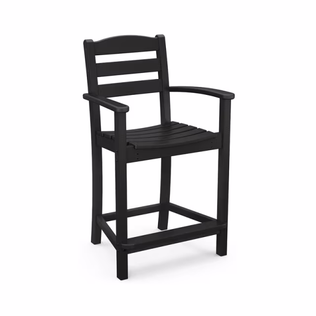 Polywood La Casa Cafe 5-Piece Round Farmhouse Counter Set