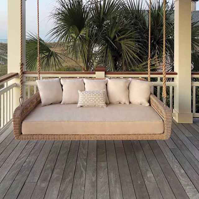 Kingsley Bate Amelia Hanging Woven Outdoor Daybed