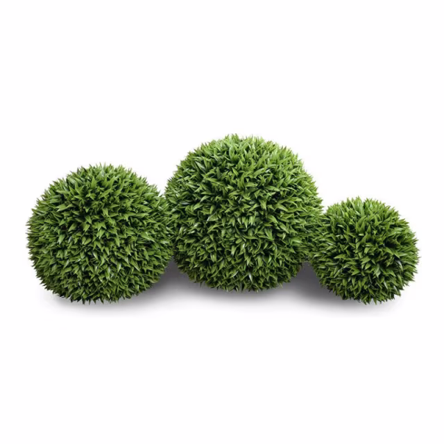 Enduraleaf 17" Faux Podocarpus Ball Set of 2