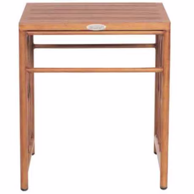 Woodard Cane 20" Aluminum Square End Table