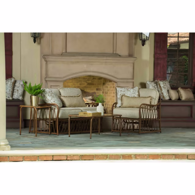 Woodard Cane Aluminum Loveseat