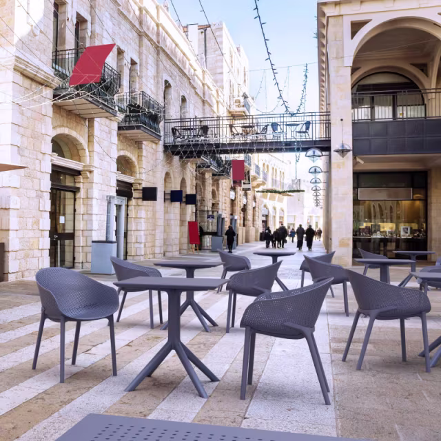 Compamia Sky 27" Resin Square Dining Table