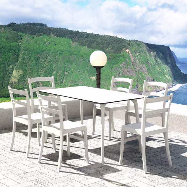 Compamia Maya 55" Resin Rectangular Dining Table