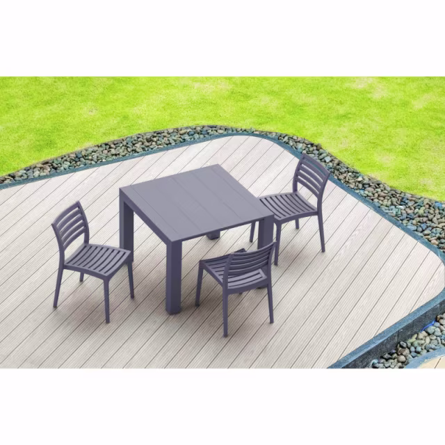 Compamia Vegas 39" - 55" Resin Extending Square Dining Table