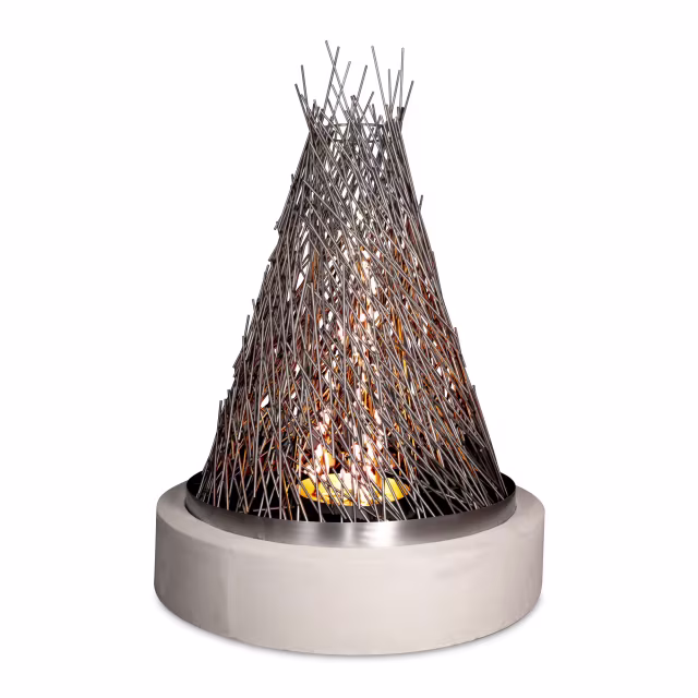 The Outdoor Plus Hay Stack 48" Round Steel Gas Fire Tower