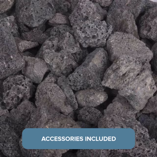 The Outdoor Plus Baston 20" Square Concrete Gas Fire Pillar w/ Hidden Tank