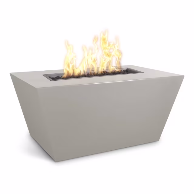The Outdoor Plus Mesa 84" Rectangular Steel Gas Fire Pit w/ Hidden Tank