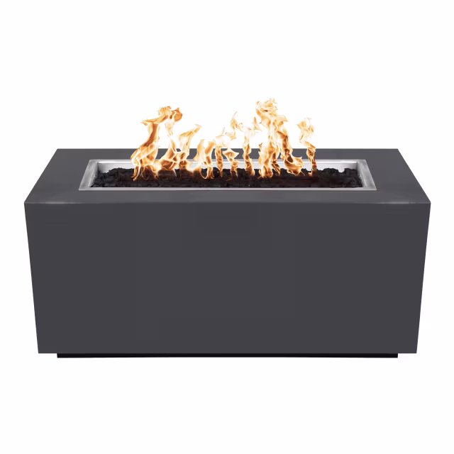 The Outdoor Plus Pismo 60" Rectangular Steel Gas Fire Pit w/ Hidden Tank