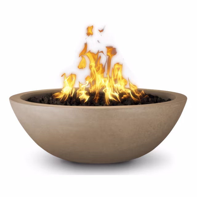 The Outdoor Plus Sedona 48" Round Concrete Gas Fire Bowl