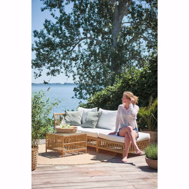 Sika Design Exterior Maggie AluRattan Center Outdoor Sectional Unit
